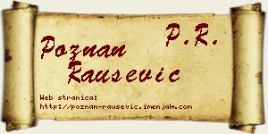 Poznan Raušević vizit kartica